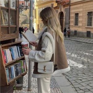 Women's Winter Faux Suede Vest Sleeveless Fleece Sherpa Lined Jacket thick